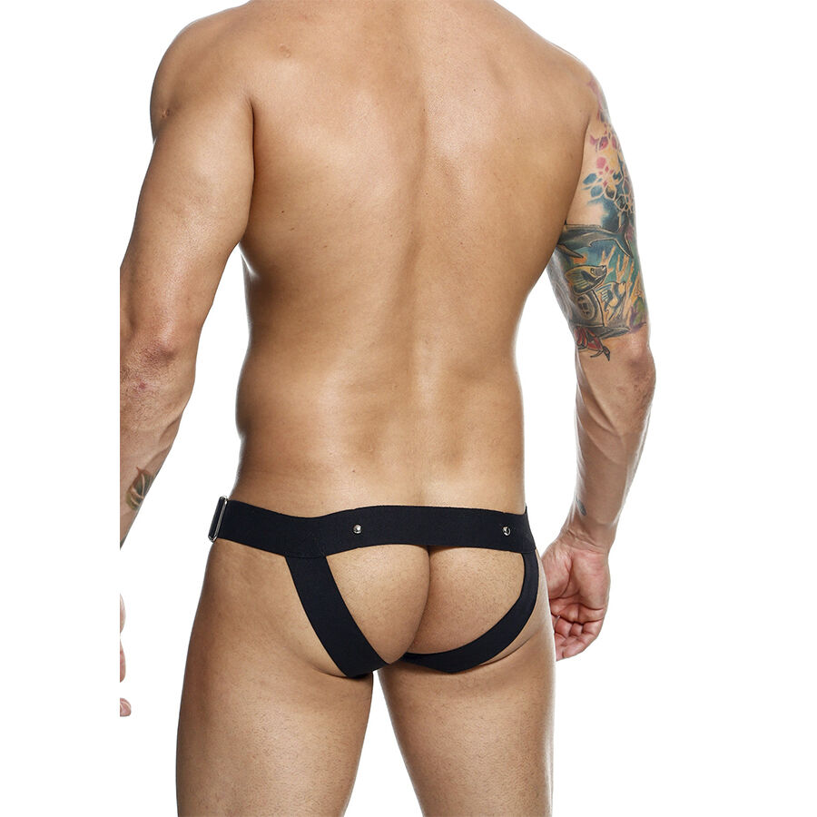 Mob-Dngeon Jockstrap con Anello per Pene One Size-Pelle Ecologica 5 Mob-Dngeon Jockstrap con Anello per Pene One Size-Pelle Ecologica · Intimo uomo (imaginea 5)