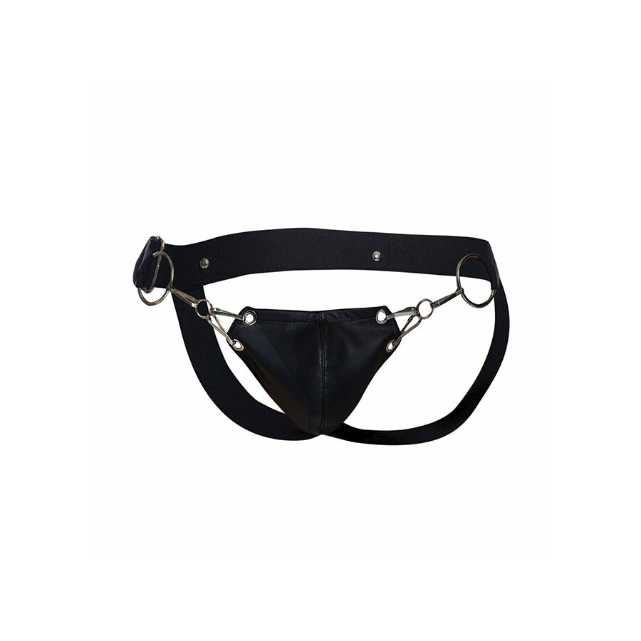 Mob-Dngeon Jockstrap Nero Pressure One Size-Metal · Intimo uomo (immagine 3)