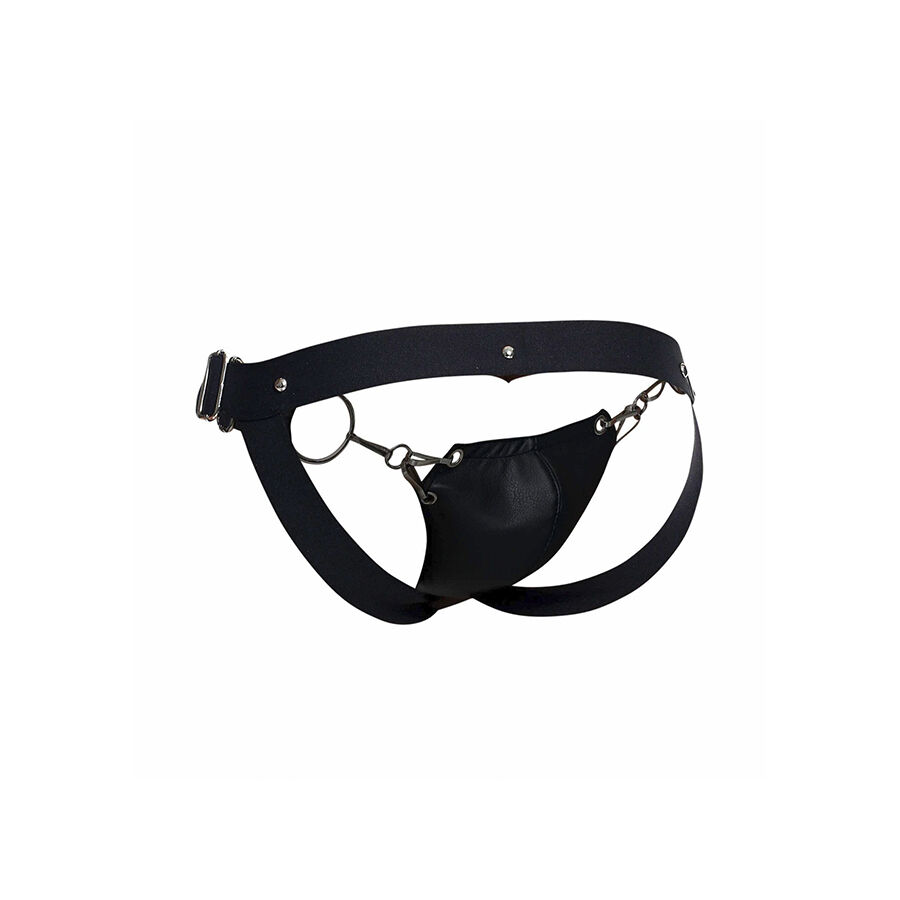 Mob-Dngeon Jockstrap Nero Pressure One Size-Metal · Intimo uomo (immagine 5)