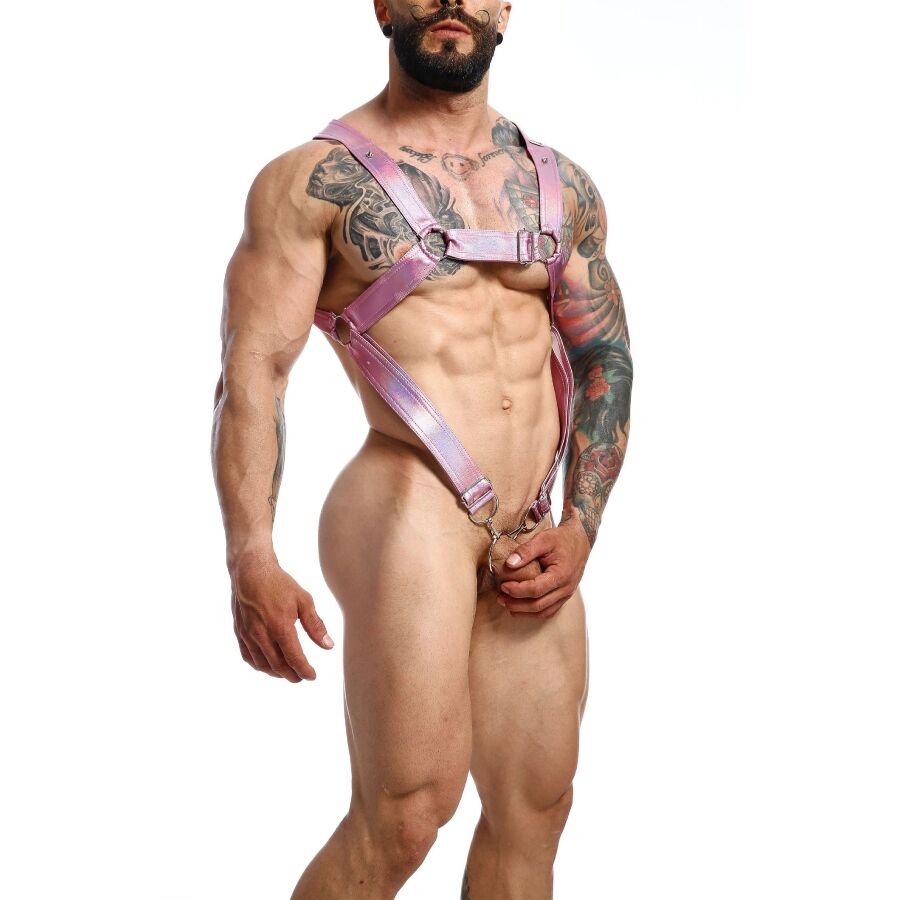 Mob-Dngeon Imbracatura per Pene Crociato con Cockring One · Intimo uomo (imaginea 5)