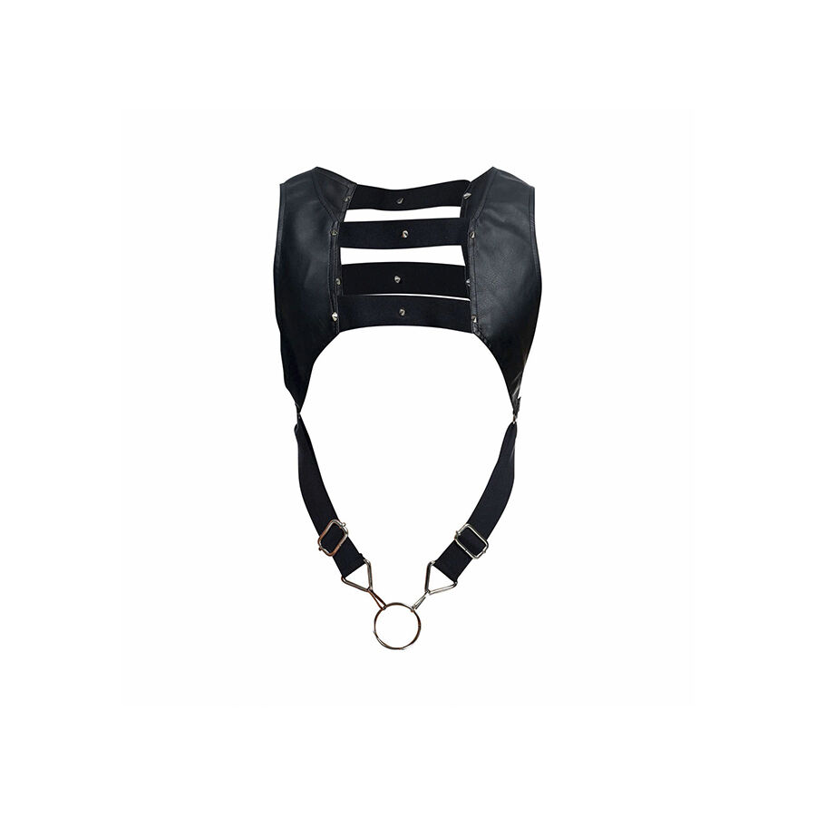 Mob-Dngeon Imbracatura Nero con Anello fallico Superior One Size · Intimo uomo (immagine 8)