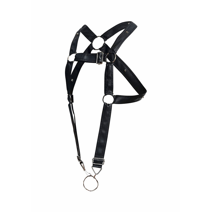 Mob-Dngeon Imbracatura per Pene Crociato Nero - One Size-Metal 2 Mob-Dngeon Imbracatura per Pene Crociato Nero - One Size-Metal · Intimo uomo (immagine 2)