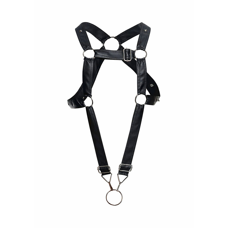 Mob-Dngeon Imbracatura per Pene Crociato Nero - One Size-Metal · Intimo uomo (immagine 6)