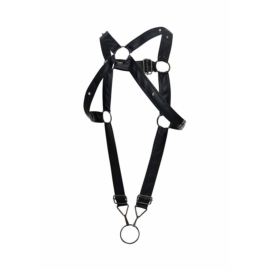 Mob-Dngeon Imbracatura per Pene Crociato Nero - One Size-Metal · Intimo uomo (immagine 8)
