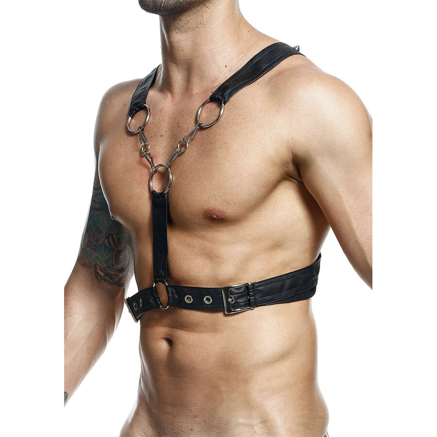Mob-Dngeon Imbracatura a catena incrociata Nero One Size-Metal