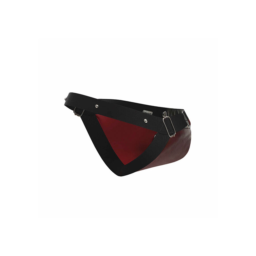 Mob-Dngeon Jockstrap Rosso Anello per Penis One Size-Metal · Intimo uomo (imaginea 5)