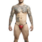Mob-Dngeon Snap Jockstrap Rosso One Size-Metal · Intimo uomo