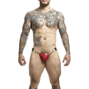 Mob-Dngeon Snap Jockstrap Rosso One Size-Metal · Intimo uomo