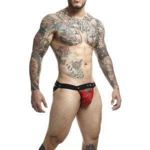Mob-Dngeon Jockstrap Atleta Rosso One Size · Intimo uomo (immagine 4)