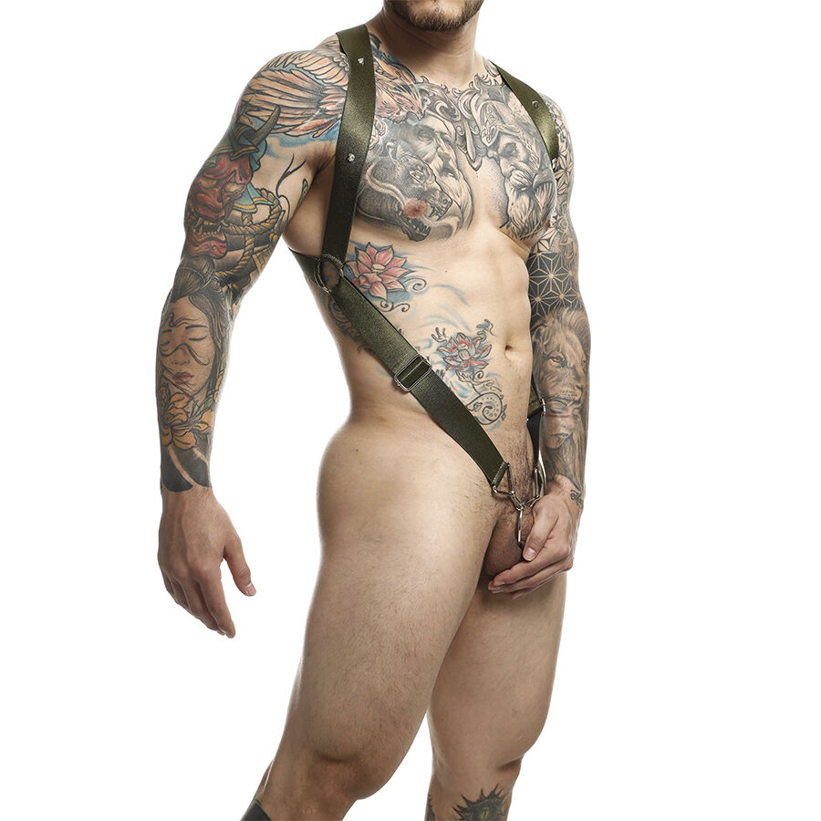 Mob-Dngeon Imbracatura con schienale crociato e anelli metallici · Intimo uomo (imaginea 7)