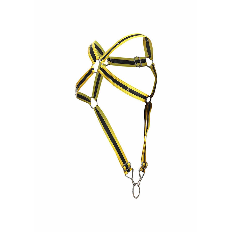 Mob-Dngeon Imbracatura per Pene Crociato Giallo One Size-Metal 6 Mob-Dngeon Imbracatura per Pene Crociato Giallo One Size-Metal · Intimo uomo (imaginea 6)