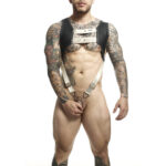 Mob-Dngeon Imbracatura con Anello fallico Oro One Size-Metal · Intimo uomo