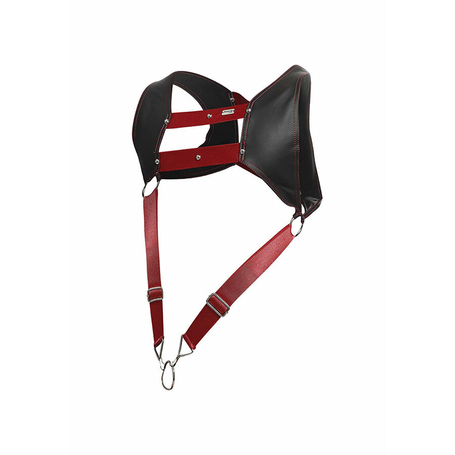 Mob-Dngeon Imbracatura con Anello per Pene Rosso One Size-Pelle Ecologica 6 Mob-Dngeon Imbracatura con Anello per Pene Rosso One Size-Pelle Ecologica · Intimo uomo (imaginea 6)