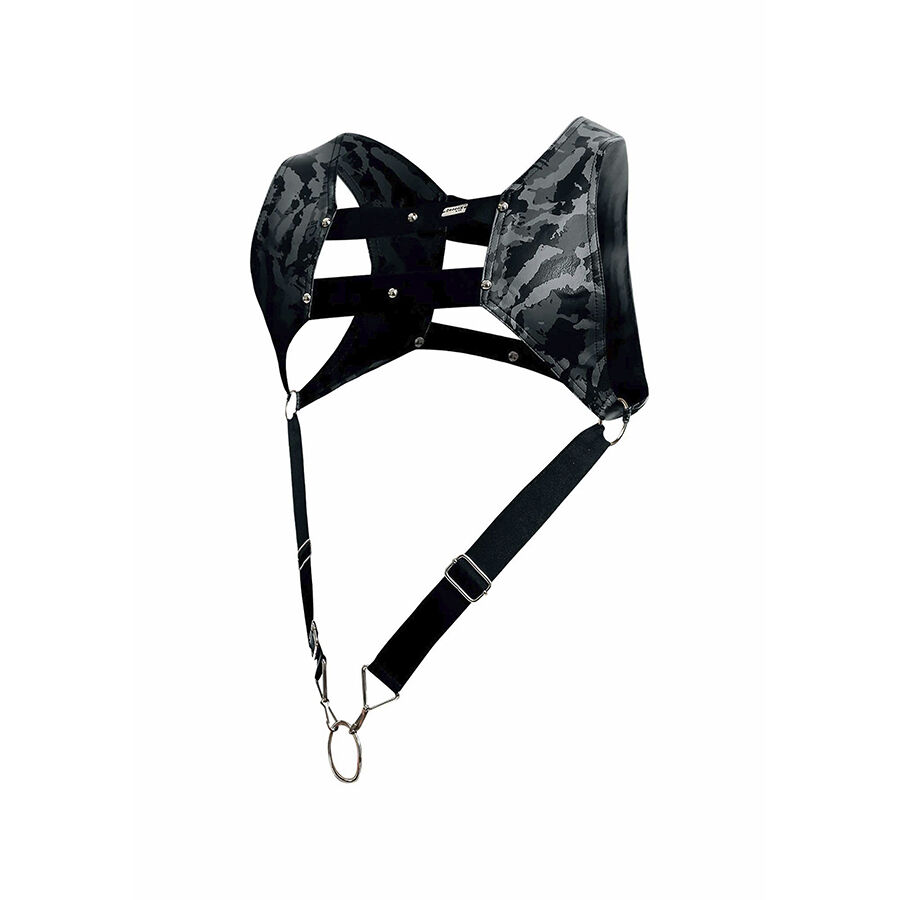 Mob-Dngeon Imbracatura con Anello Argento per Pene One Size-Metal · Intimo uomo (imaginea 6)
