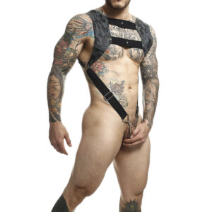 Mob-Dngeon Imbracatura con Anello Argento per Pene One Size-Metal · Intimo uomo (imaginea 2)