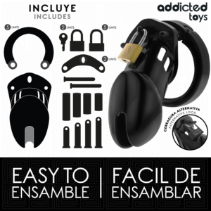 Addicted Toys Locked-Locked Obsidian Hold Gabbia per il Pene · Accessori BDSM (imaginea 5)