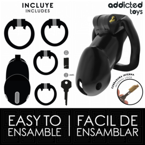 Addicted Toys Locked-Locked - Mindnight Cell Gabbia per Pene-Dimensione L · Accessori BDSM (immagine 6)