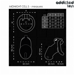 Addicted Toys Locked-Locked - Mindnight Cell Gabbia per Pene-Dimensione S · Accessori BDSM (imaginea 5)