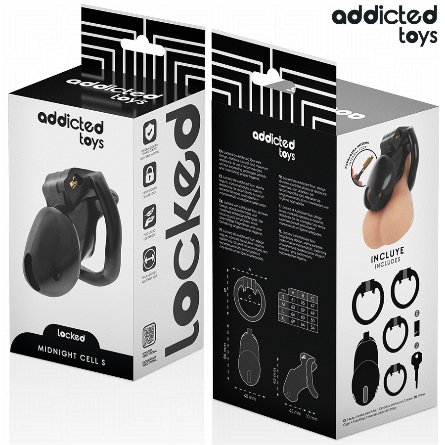 Addicted Toys Locked-Locked - Mindnight Cell Gabbia per Pene-Dimensione S · Accessori BDSM (imaginea 6)