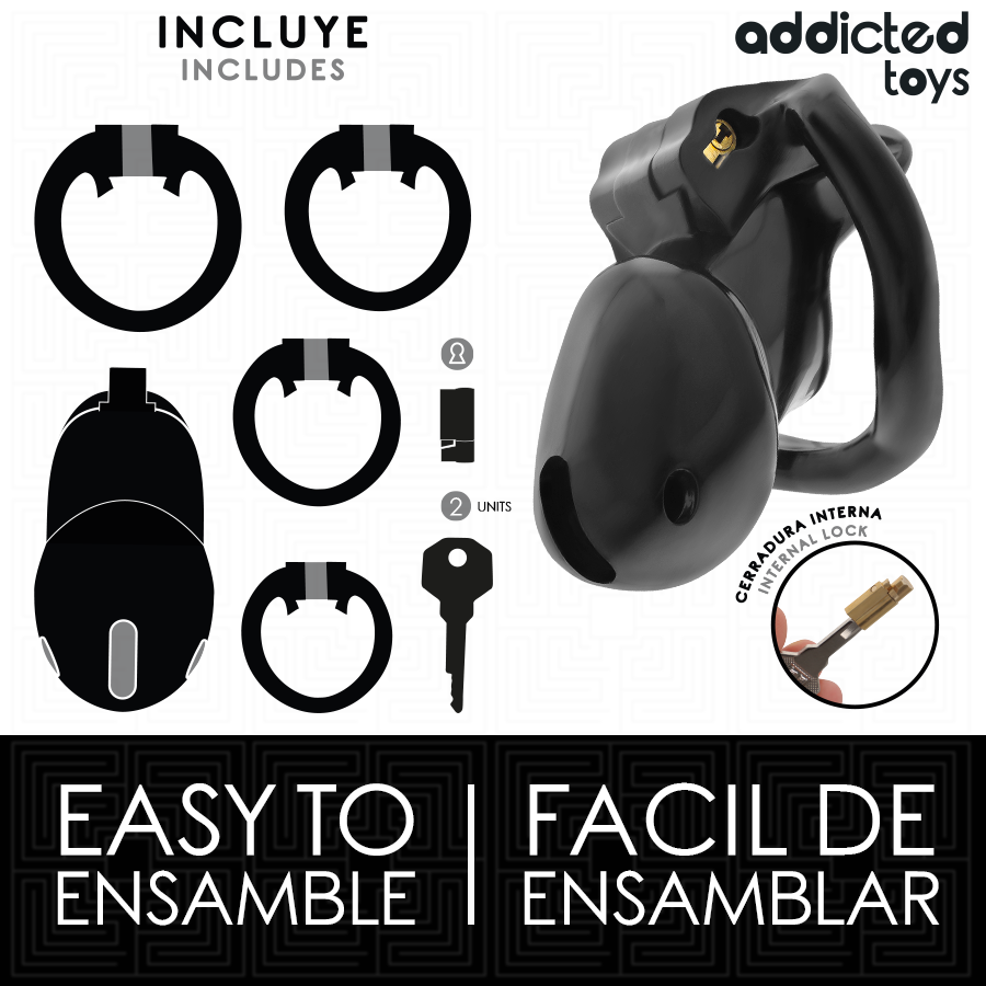 Addicted Toys Locked-Locked - Mindnight Cell Gabbia per Pene-Dimensione S 3 Addicted Toys Locked-Locked - Mindnight Cell Gabbia per Pene-Dimensione S · Accessori BDSM (imaginea 3)