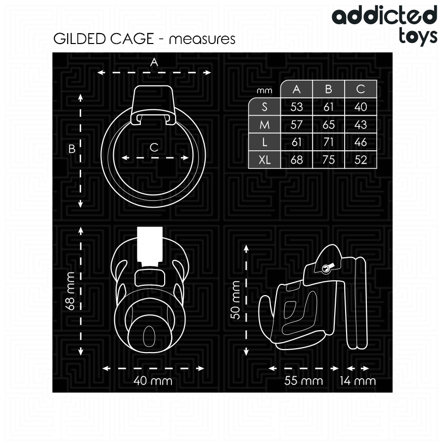 Addicted Toys Locked-Gilden Gabbia per Pene in Metallo 2 Addicted Toys Locked-Gilden Gabbia per Pene in Metallo · Accessori BDSM (imaginea 2)