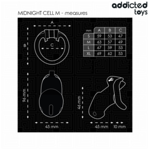 Addicted Toys Locked-Locked - Mindnight Cell Gabbia per il Pene-Dimensione M · Accessori BDSM (immagine 7)