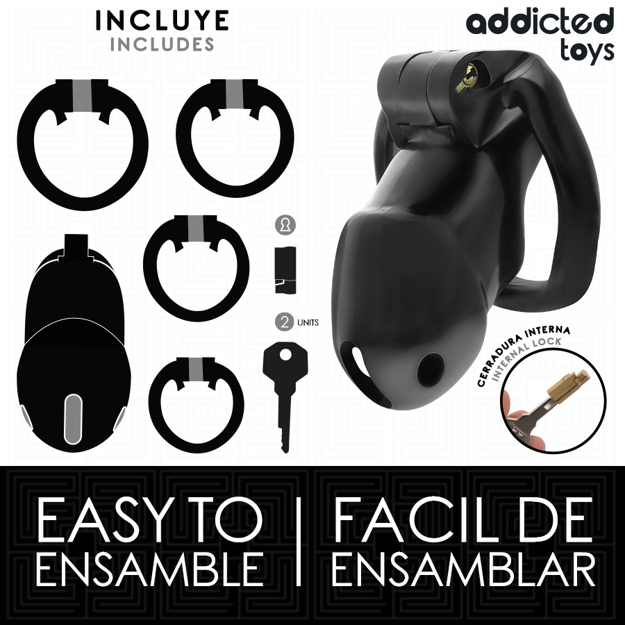 Addicted Toys Locked-Locked - Mindnight Cell Gabbia per il Pene-Dimensione M · Accessori BDSM (immagine 6)