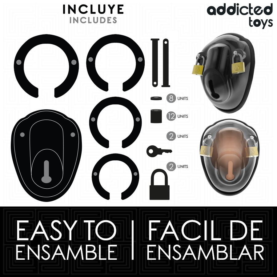 Addicted Toys Locked-Locked - Gabbia di castità per il pene 2 Addicted Toys Locked-Locked - Gabbia di castità per il pene · Accessori BDSM (imaginea 2)