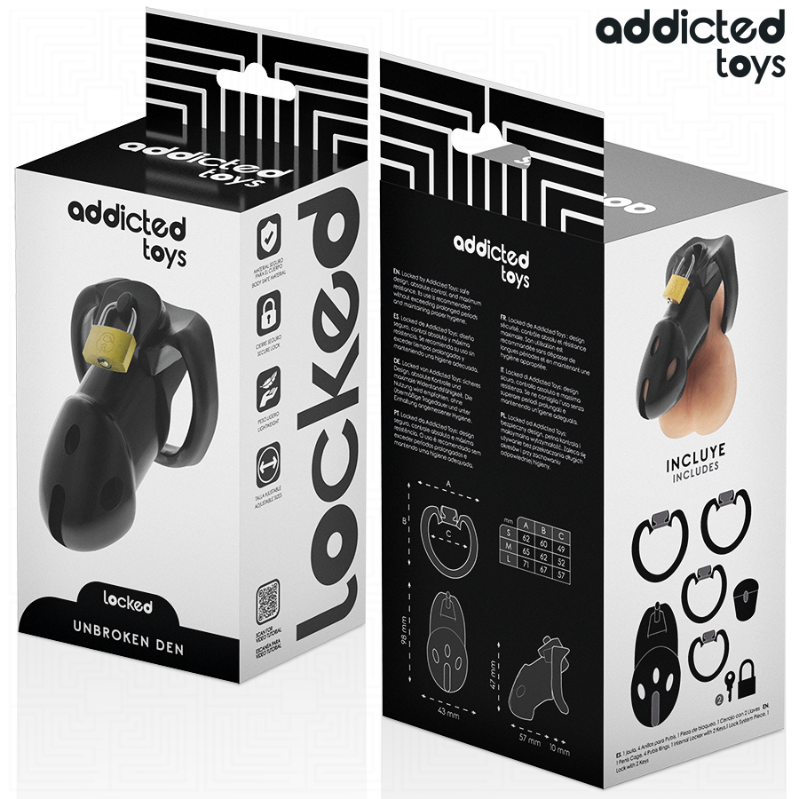 Addicted Toys Locked-Unbroken Den Gabbia per il pene 9.8 cm 7 Addicted Toys Locked-Unbroken Den Gabbia per il pene 9.8 cm · Accessori BDSM (imaginea 7)