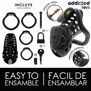 Addicted Toys Locked-Locked - Gabbietta Peniana Slacciata 10.5 cm · Accessori BDSM (imaginea 3)