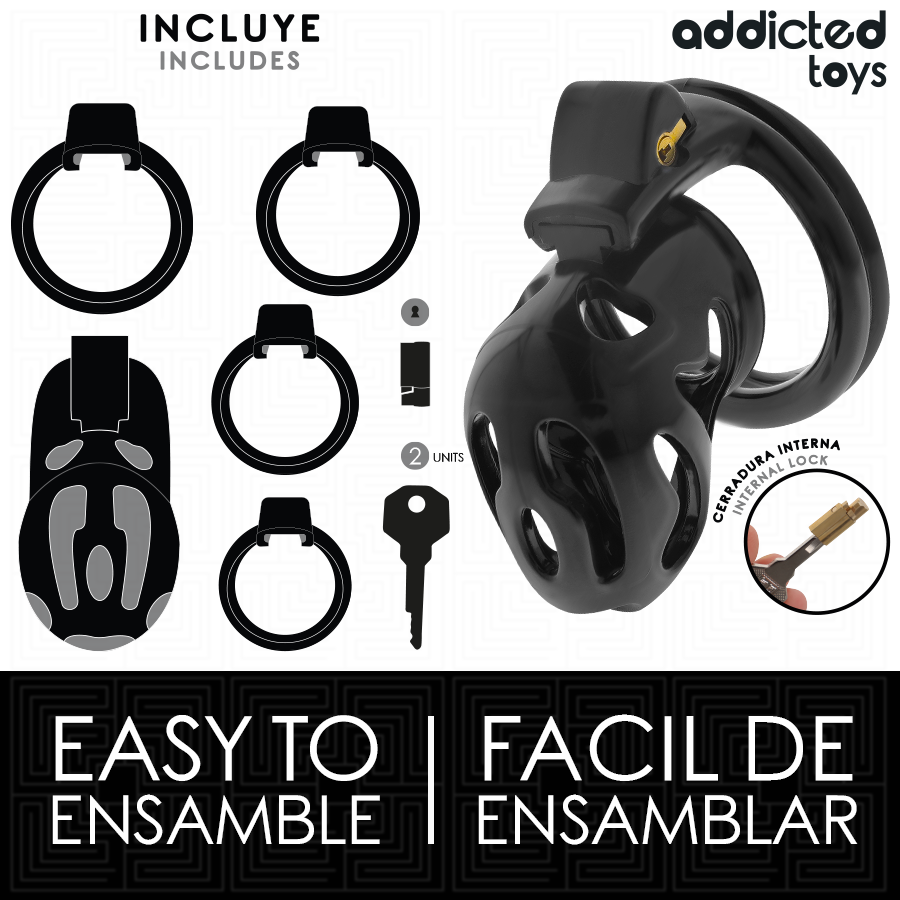 Addicted Toys Locked-Locked Sealed Crypt Gabbia di Castità · Accessori BDSM (imaginea 4)