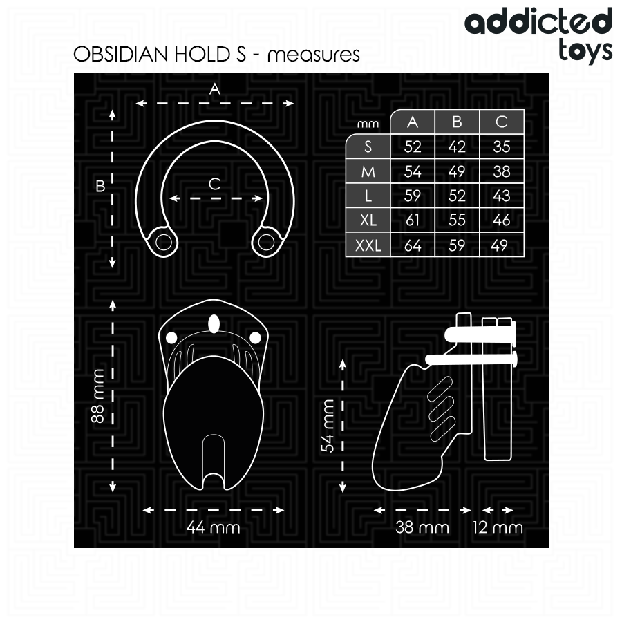 Addicted Toys Locked-Locked - Obsidian Hold Gabbia per il Pene 2 Addicted Toys Locked-Locked - Obsidian Hold Gabbia per il Pene · Accessori BDSM (imaginea 2)