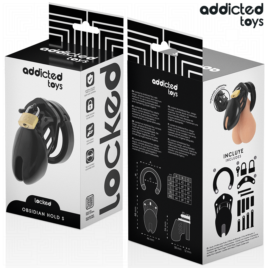 Addicted Toys Locked-Locked - Obsidian Hold Gabbia per il Pene 5 Addicted Toys Locked-Locked - Obsidian Hold Gabbia per il Pene · Accessori BDSM (imaginea 5)