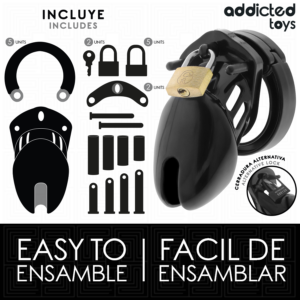 Addicted Toys Locked-Locked - Obsidian Hold Gabbia per il Pene 13 Addicted Toys Locked-Locked - Obsidian Hold Gabbia per il Pene · Accessori BDSM (imaginea 6)