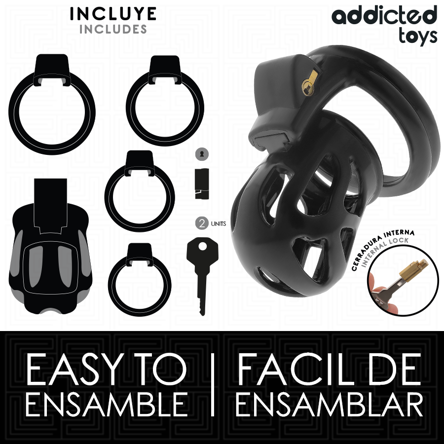 Addicted Toys Locked-Gabbia di Castità Silent Keep 7.5 cm · Accessori BDSM (imaginea 4)