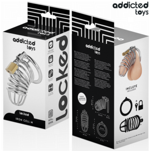 Addicted Toys Locked-Iron Cell Gabbia in metallo per pene Size M · Accessori BDSM (imaginea 3)