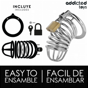 Addicted Toys Locked-Iron Cell Gabbia in metallo per pene Size M · Accessori BDSM (imaginea 6)
