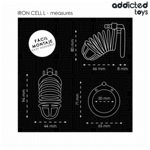 Addicted Toys Locked-Locked Iron Cell Gabbia Metallica · Accessori BDSM (imaginea 6)