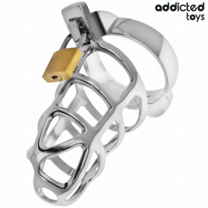 Addicted Toys Locked-Locked - Silver Lock Gabbia Peniana in Metallo · Accessori BDSM (imaginea 4)