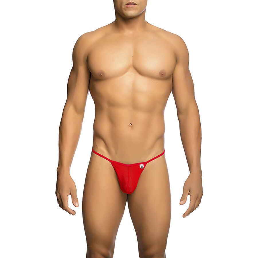Mob-Tanga Trasparente con Forma a T Rosso