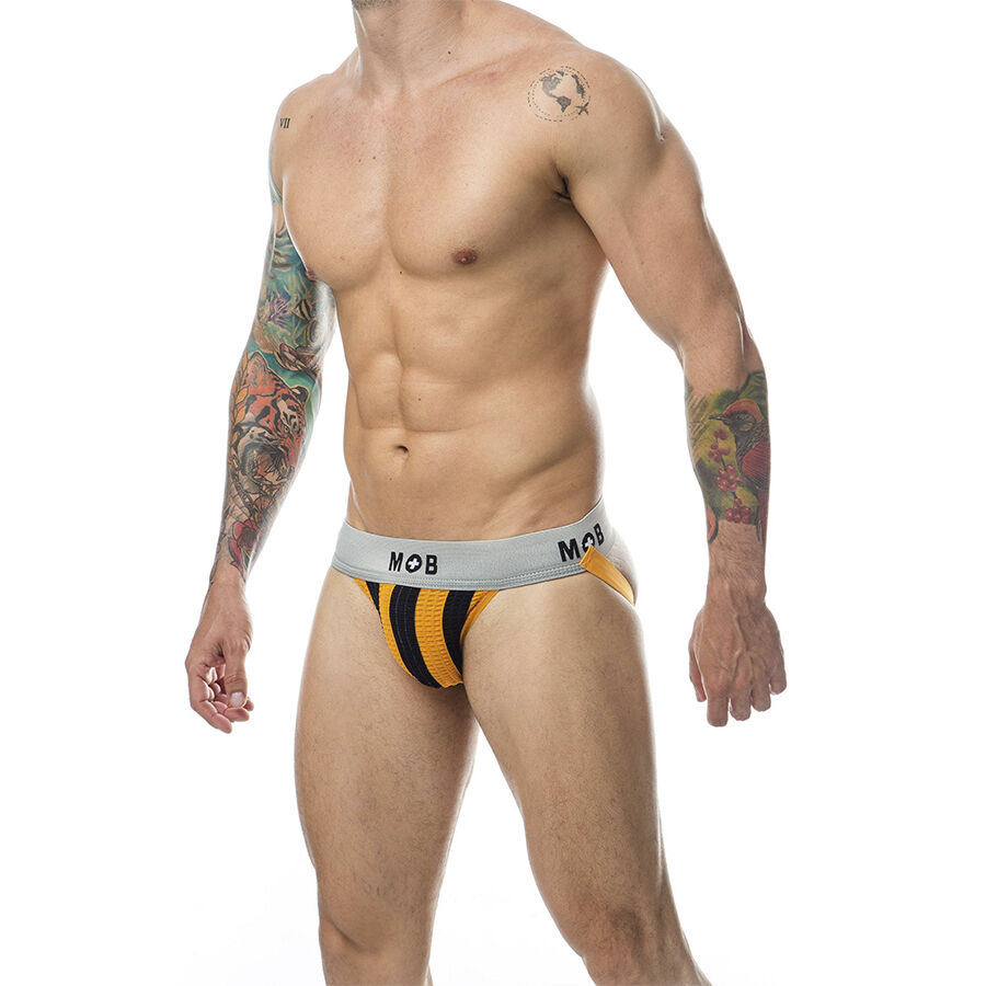 Mob-Jock classico a strisce arancioni · Intimo uomo (immagine 4)