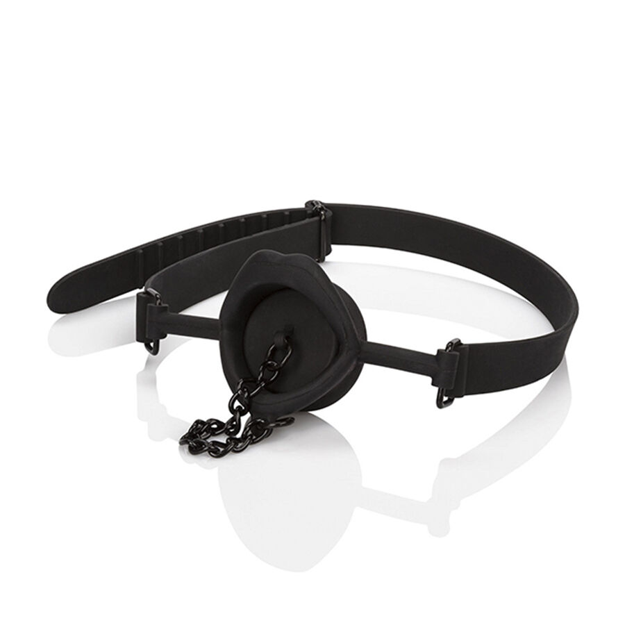 Calexotics-Scandalo Gag con tappo in silicone Nero · Accessori BDSM (immagine 2)