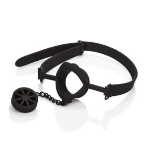 Calexotics-Scandalo Gag con tappo in silicone Nero · Accessori BDSM