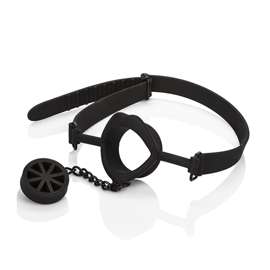 Calexotics-Scandalo Gag con tappo in silicone Nero · Accessori BDSM