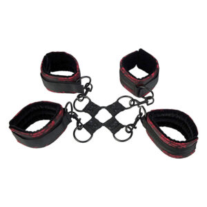 Calexotics-Scandal Set Manette Hog Tie Broccato Rosso-nero · Bondage & Manette
