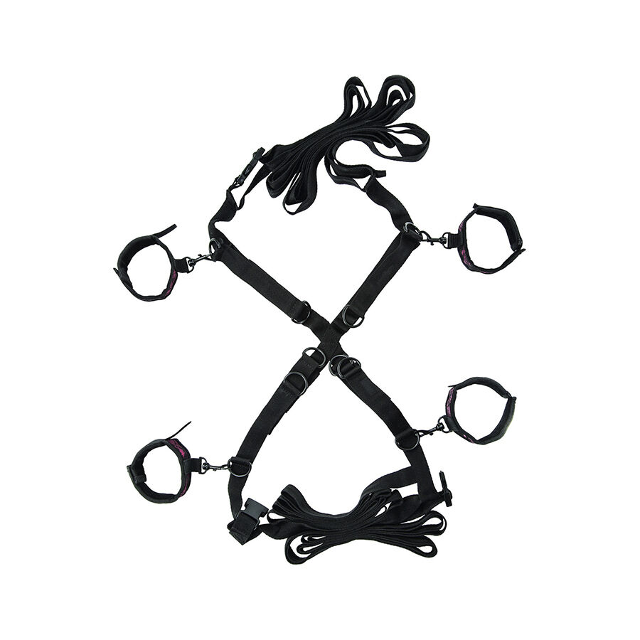 Calexotics-Scandalo Set di cinghie in croce per il letto 1 Calexotics-Scandalo Set di cinghie in croce per il letto · Bondage & Manette
