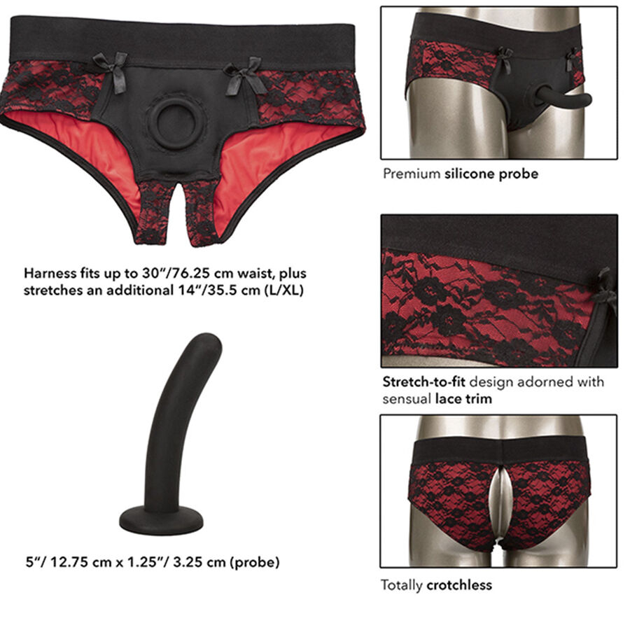 Calexotics-Scandal Set Mutandine Aperte con Imbracatura e Sonda · Accessori BDSM (immagine 5)