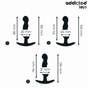 Addicted Toys-Set di 3 Plug anale in Silicone Model 1 · Giocattoli anali (imaginea 4)