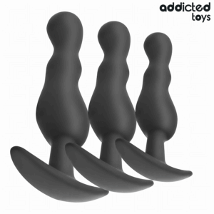 Addicted Toys-Set di 3 Plug anale in Silicone Model 1