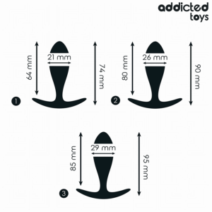 Addicted Toys-Set di 3 Plug anale in Silicone Model 2 · Giocattoli anali (imaginea 4)